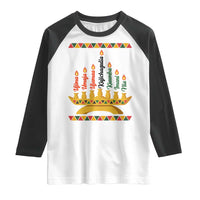 7 Principles Of Kwanzaa Raglan Shirt Festival Of Lights African Heritage Gift - Wonder Print Shop