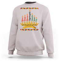 7 Principles Of Kwanzaa Sweatshirt Festival Of Lights African Heritage Gift - Wonder Print Shop