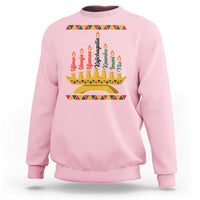 7 Principles Of Kwanzaa Sweatshirt Festival Of Lights African Heritage Gift - Wonder Print Shop