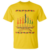 7 Principles Of Kwanzaa T Shirt Festival Of Lights African Heritage Gift - Wonder Print Shop
