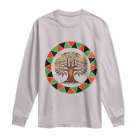 Kwanzaa Tree Of Life Long Sleeve Shirt African American Holiday Gift - Wonder Print Shop