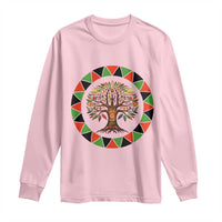 Kwanzaa Tree Of Life Long Sleeve Shirt African American Holiday Gift - Wonder Print Shop