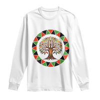 Kwanzaa Tree Of Life Long Sleeve Shirt African American Holiday Gift - Wonder Print Shop