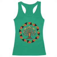 Kwanzaa Tree Of Life Racerback Tank Top African American Holiday Gift - Wonder Print Shop