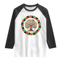 Kwanzaa Tree Of Life Raglan Shirt African American Holiday Gift - Wonder Print Shop