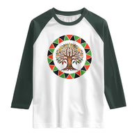Kwanzaa Tree Of Life Raglan Shirt African American Holiday Gift - Wonder Print Shop