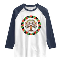 Kwanzaa Tree Of Life Raglan Shirt African American Holiday Gift - Wonder Print Shop