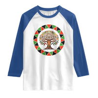 Kwanzaa Tree Of Life Raglan Shirt African American Holiday Gift - Wonder Print Shop