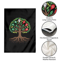 Seven Candles Of Kwanzaa Tree Of Life Garden Flag African Heritage Gift - Wonder Print Shop
