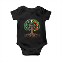 Seven Candles Of Kwanzaa Tree Of Life Baby Onesie African Heritage Gift - Wonder Print Shop