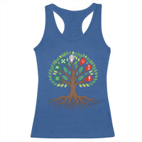 Seven Candles Of Kwanzaa Tree Of Life Racerback Tank Top African Heritage Gift - Wonder Print Shop