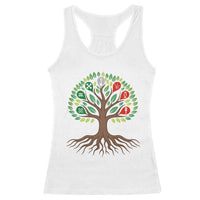 Seven Candles Of Kwanzaa Tree Of Life Racerback Tank Top African Heritage Gift - Wonder Print Shop