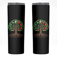 Seven Candles Of Kwanzaa Tree Of Life Skinny Tumbler African Heritage Gift - Wonder Print Shop