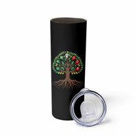 Seven Candles Of Kwanzaa Tree Of Life Skinny Tumbler African Heritage Gift - Wonder Print Shop