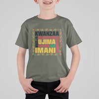 Nguzo Saba Seven Principles T Shirt For Kid African Heritage Celebration Gift - Wonder Print Shop