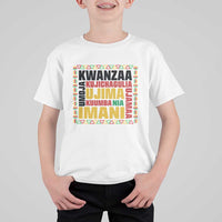 Nguzo Saba Seven Principles T Shirt For Kid African Heritage Celebration Gift - Wonder Print Shop