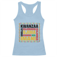 Nguzo Saba Seven Principles Racerback Tank Top African Heritage Celebration Gift - Wonder Print Shop