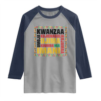 Nguzo Saba Seven Principles Raglan Shirt African Heritage Celebration Gift - Wonder Print Shop