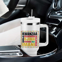 Nguzo Saba Seven Principles Tumbler With Handle African Heritage Celebration Gift - Wonder Print Shop