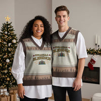 Kwanzaa Blessings V-Neck Knit Sweater Vest African Heritage Celebration Gift - Wonder Print Shop