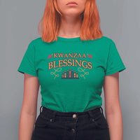 Kwanzaa Blessings T Shirt For Women African Heritage Celebration Gift - Wonder Print Shop