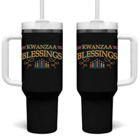 Kwanzaa Blessings Tumbler With Handle African Heritage Celebration Gift - Wonder Print Shop