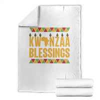 Kwanzaa Blessings Throw Blanket Kinara Light African Heritage Gift - Wonder Print Shop