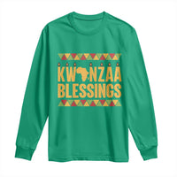 Kwanzaa Blessings Long Sleeve Shirt Kinara Light African Heritage Gift - Wonder Print Shop
