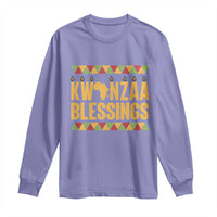 Kwanzaa Blessings Long Sleeve Shirt Kinara Light African Heritage Gift - Wonder Print Shop