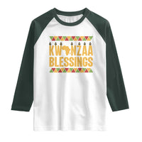 Kwanzaa Blessings Raglan Shirt Kinara Light African Heritage Gift - Wonder Print Shop
