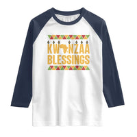 Kwanzaa Blessings Raglan Shirt Kinara Light African Heritage Gift - Wonder Print Shop
