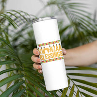 Kwanzaa Blessings Skinny Tumbler Kinara Light African Heritage Gift - Wonder Print Shop