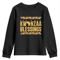 Kwanzaa Blessings Youth Sweatshirt Kinara Light African Heritage Gift - Wonder Print Shop