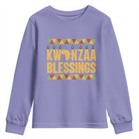 Kwanzaa Blessings Youth Sweatshirt Kinara Light African Heritage Gift - Wonder Print Shop