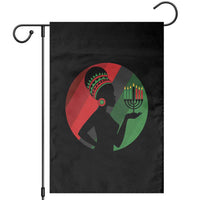 African Woman With Kinara Garden Flag Happy Kwanzaa Cultural Pride Gift - Wonder Print Shop