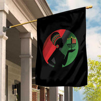 African Woman With Kinara Garden Flag Happy Kwanzaa Cultural Pride Gift - Wonder Print Shop