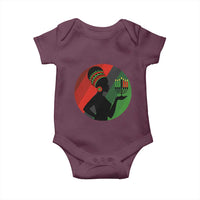 African Woman With Kinara Baby Onesie Happy Kwanzaa Cultural Pride Gift - Wonder Print Shop