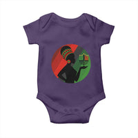 African Woman With Kinara Baby Onesie Happy Kwanzaa Cultural Pride Gift - Wonder Print Shop