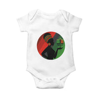 African Woman With Kinara Baby Onesie Happy Kwanzaa Cultural Pride Gift - Wonder Print Shop