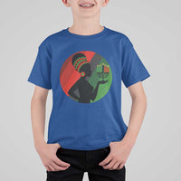 African Woman With Kinara T Shirt For Kid Happy Kwanzaa Cultural Pride Gift - Wonder Print Shop