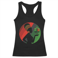 African Woman With Kinara Racerback Tank Top Happy Kwanzaa Cultural Pride Gift - Wonder Print Shop