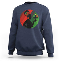 African Woman With Kinara Sweatshirt Happy Kwanzaa Cultural Pride Gift - Wonder Print Shop