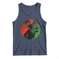 African Woman With Kinara Tank Top Happy Kwanzaa Cultural Pride Gift - Wonder Print Shop