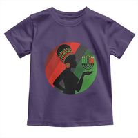 African Woman With Kinara Toddler T Shirt Happy Kwanzaa Cultural Pride Gift - Wonder Print Shop