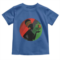 African Woman With Kinara Toddler T Shirt Happy Kwanzaa Cultural Pride Gift - Wonder Print Shop