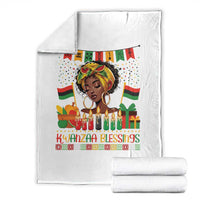 Kwanzaa Blessings African Woman Throw Blanket Umoja Seven Principles Family Gift - Wonder Print Shop