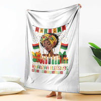 Kwanzaa Blessings African Woman Throw Blanket Umoja Seven Principles Family Gift - Wonder Print Shop