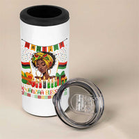 Kwanzaa Blessings African Woman 4 in 1 Can Cooler Tumbler Umoja Seven Principles Family Gift - Wonder Print Shop