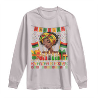 Kwanzaa Blessings African Woman Long Sleeve Shirt Umoja Seven Principles Family Gift - Wonder Print Shop
