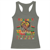 Kwanzaa Blessings African Woman Racerback Tank Top Umoja Seven Principles Family Gift - Wonder Print Shop